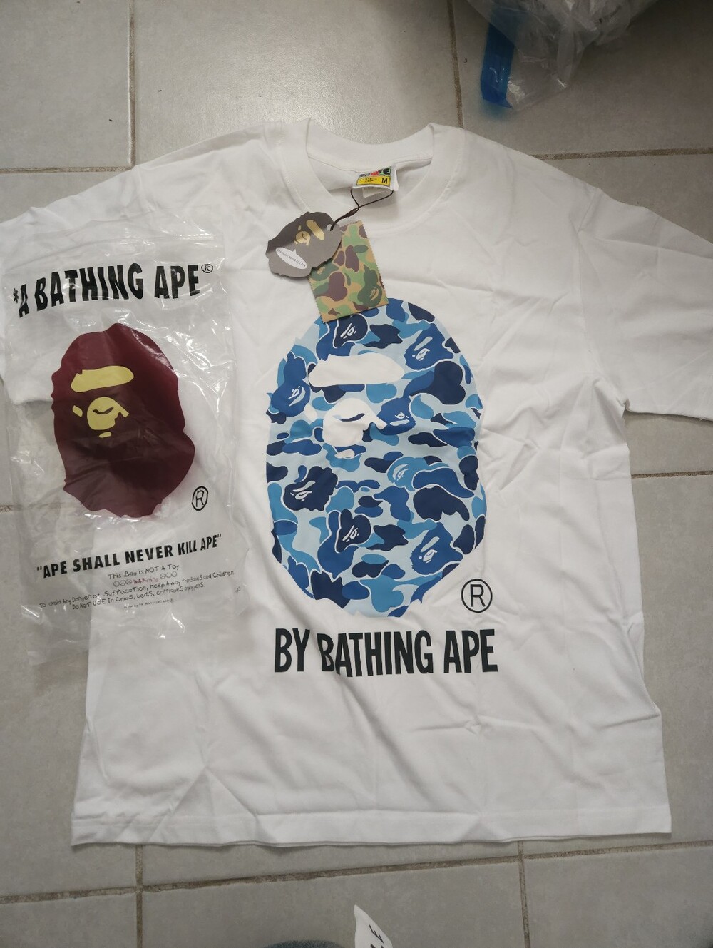 Blue Bape Shirt Size Medium